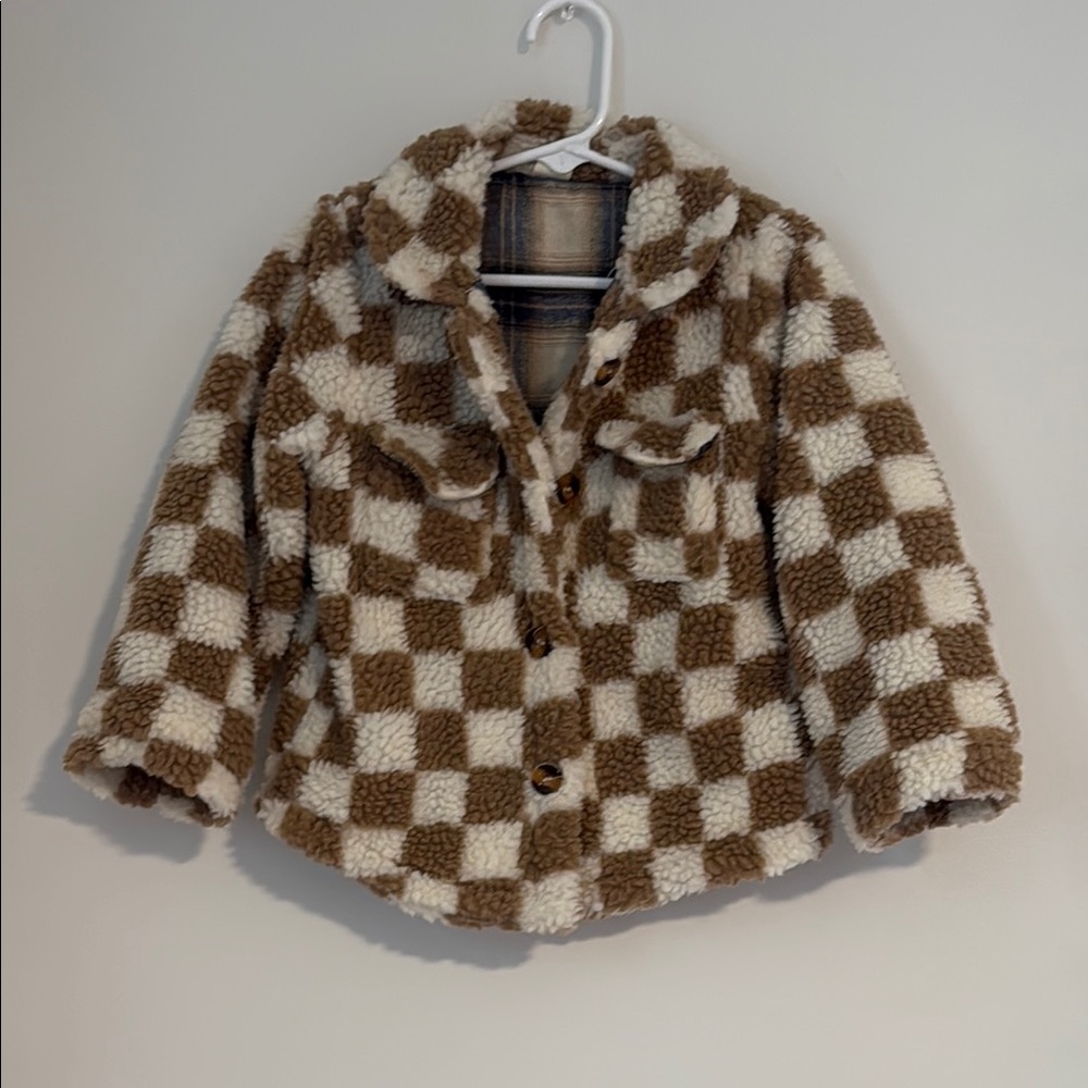Cozy Checkered Kids Jacket